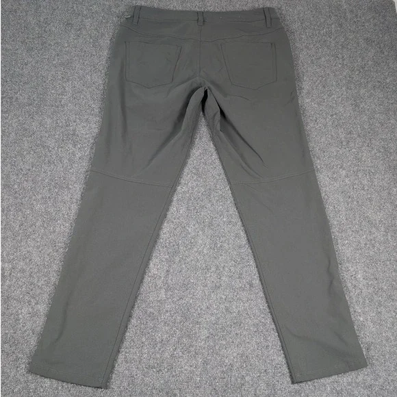 Lululemon ABC Pant Slim 32 Warpstreme Dark Olive Green Grey LM5972S Mens 32x28.5 - Picture 7 of 7